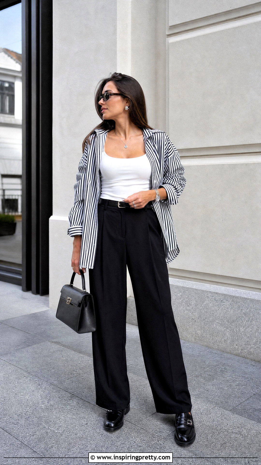 Black and White Spaghetti Strap Top Outfit - 50 spaghetti strap top outfit ideas