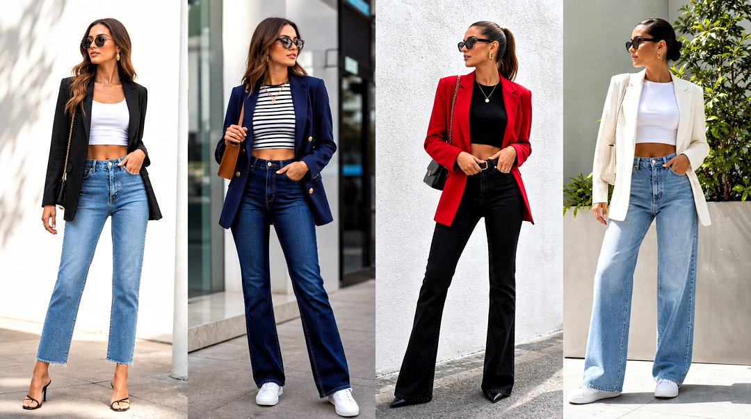 20 Blazer With Crop Top And Jeans: Work-to-Weekend Looks