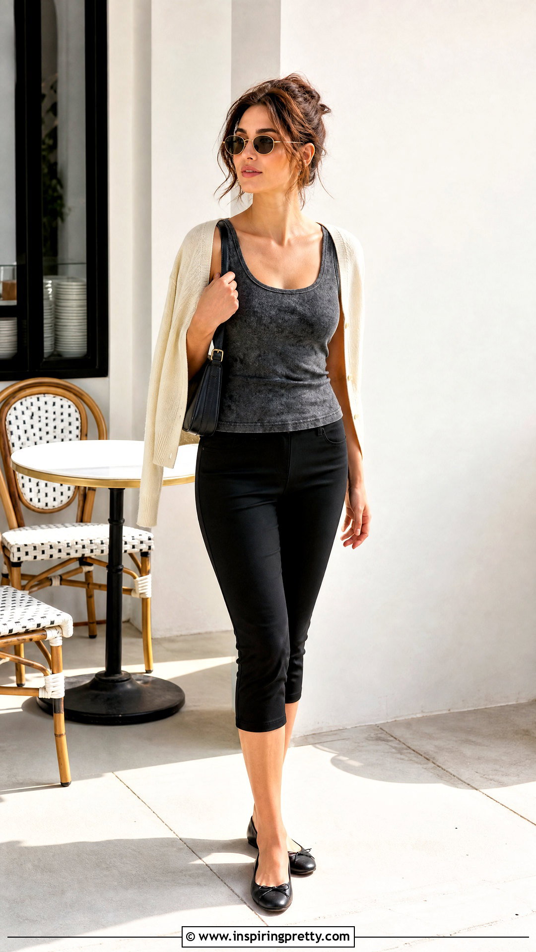 Bleach Tank Top With Capri Pants - 50 bleach tank top outfit ideas