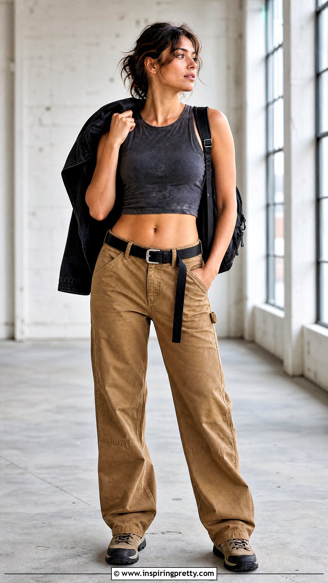 Bleach Tank Top With Carpenter Pants - 50 bleach tank top outfit ideas