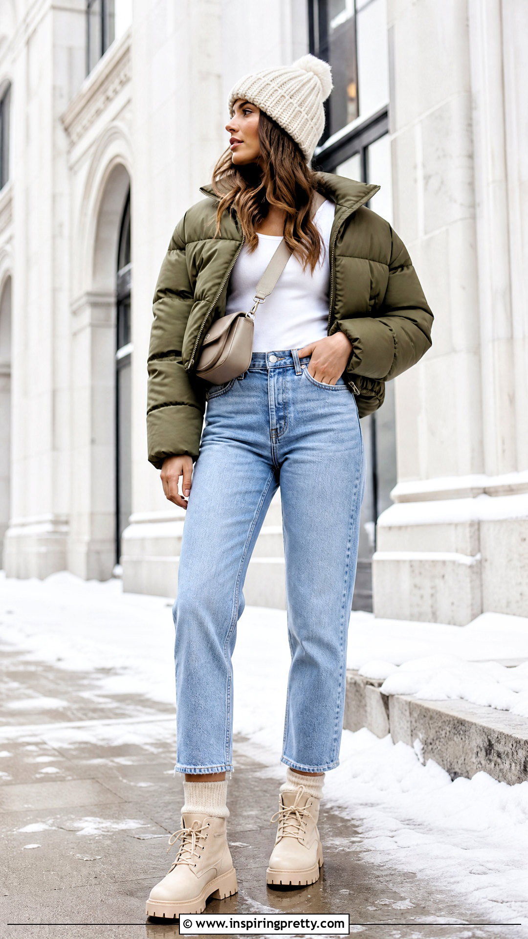 Bleach Tank Top With Puffer Jacket And Boots - 50 bleach tank top outfit ideas