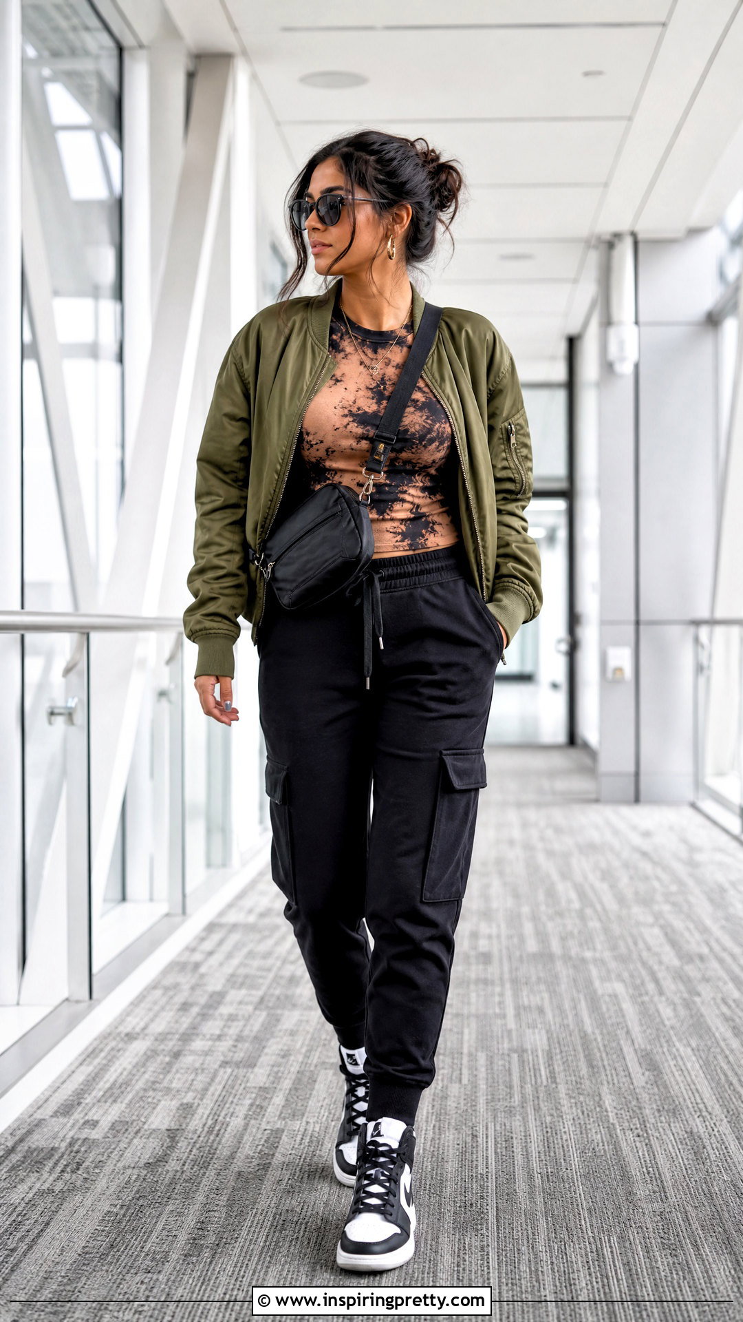Bleach Top With Bomber Jacket - 50 bleach top outfit ideas