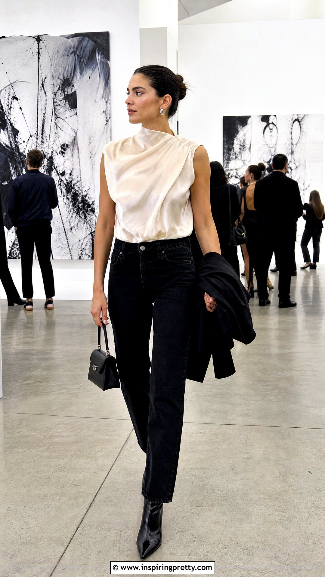 Bleach Top With Heeled Ankle Boots - 50 bleach top outfit ideas