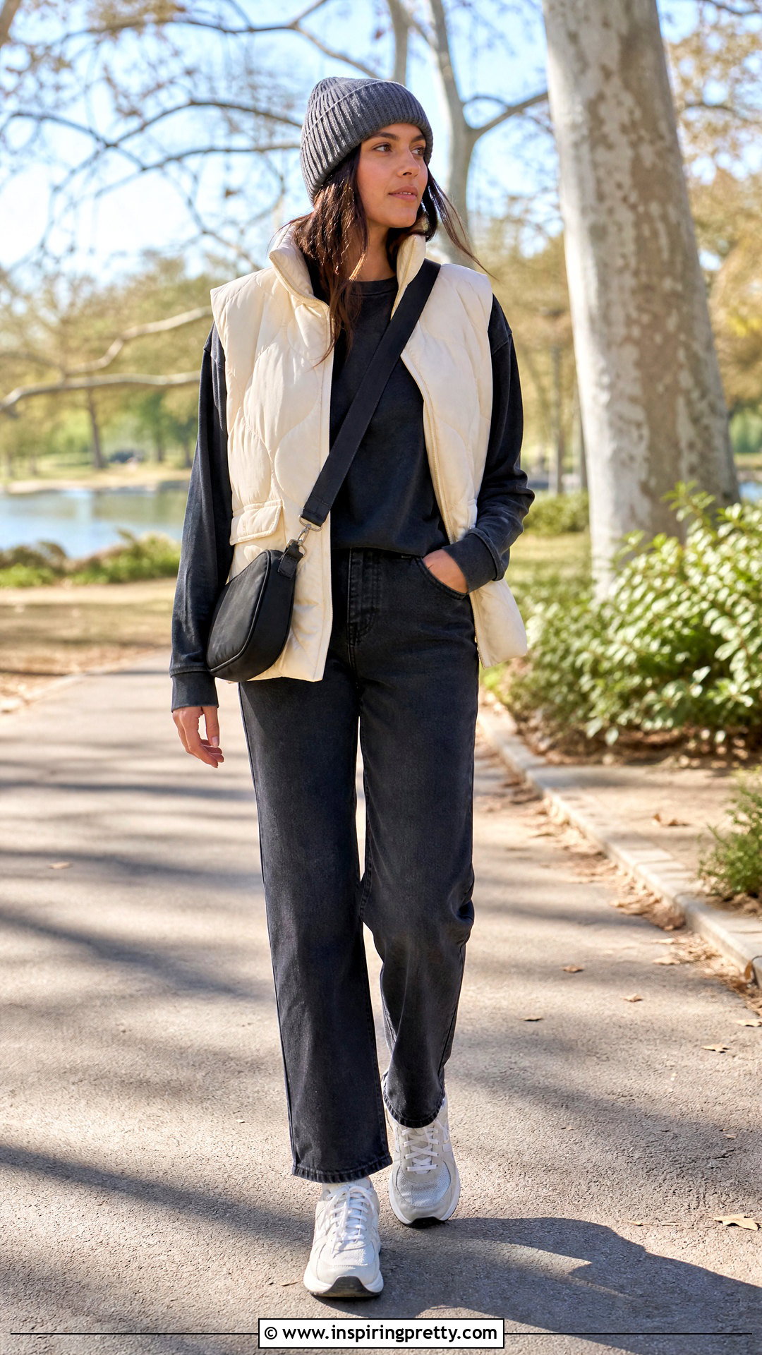 Bleach Top With Puffer Vest - 50 bleach top outfit ideas