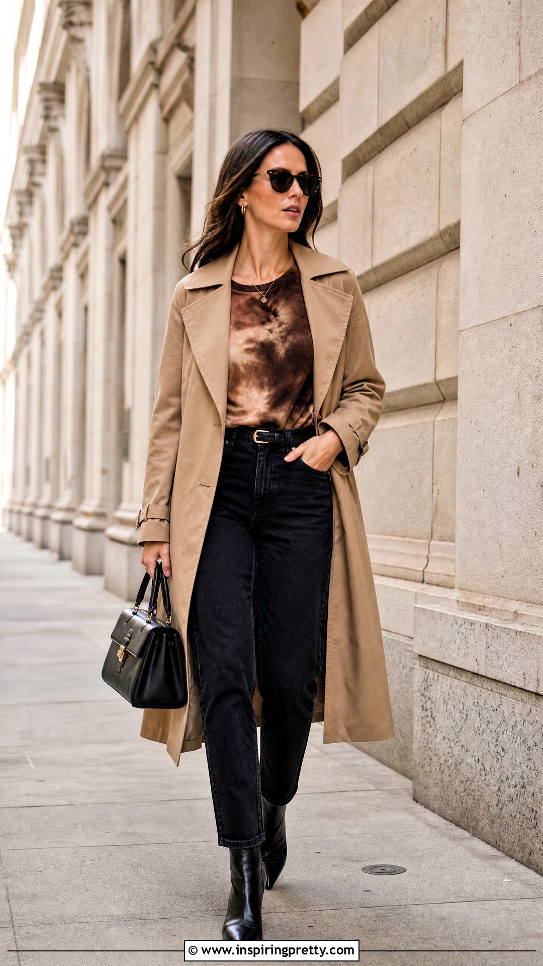 Bleach Top With Trench Coat - 50 bleach top outfit ideas