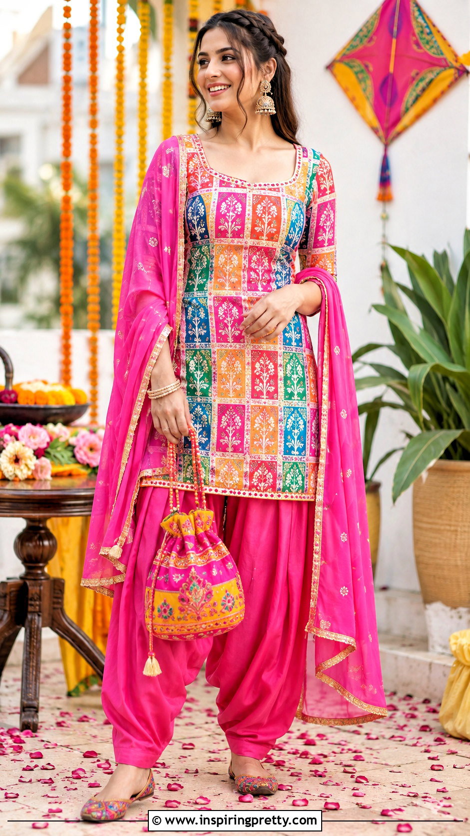 Block Print Short Kurti With Patiala Salwar - 50 short kurti top outfit ideas