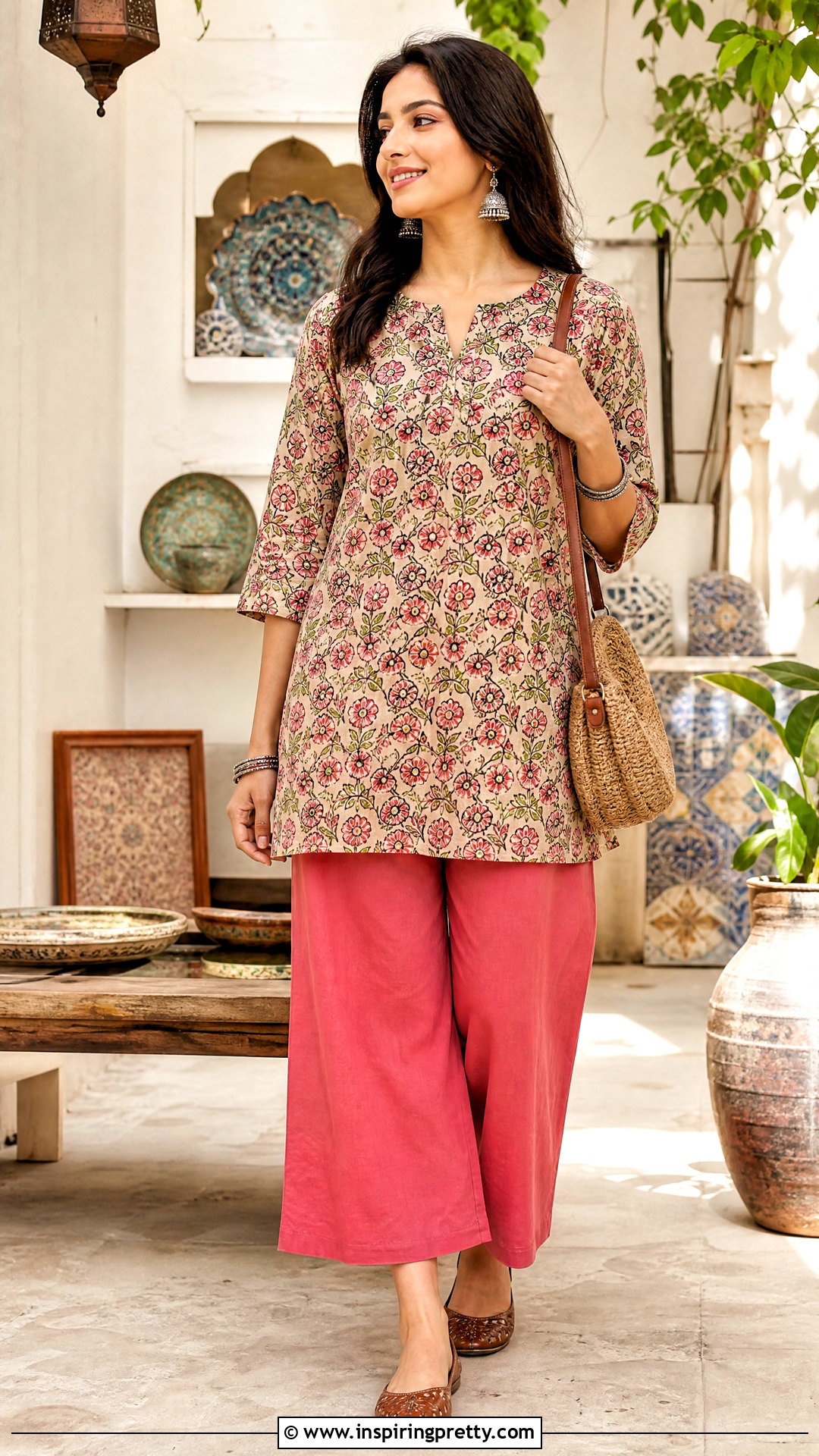 Block Print Top With Plazo - 50 plazo top designs