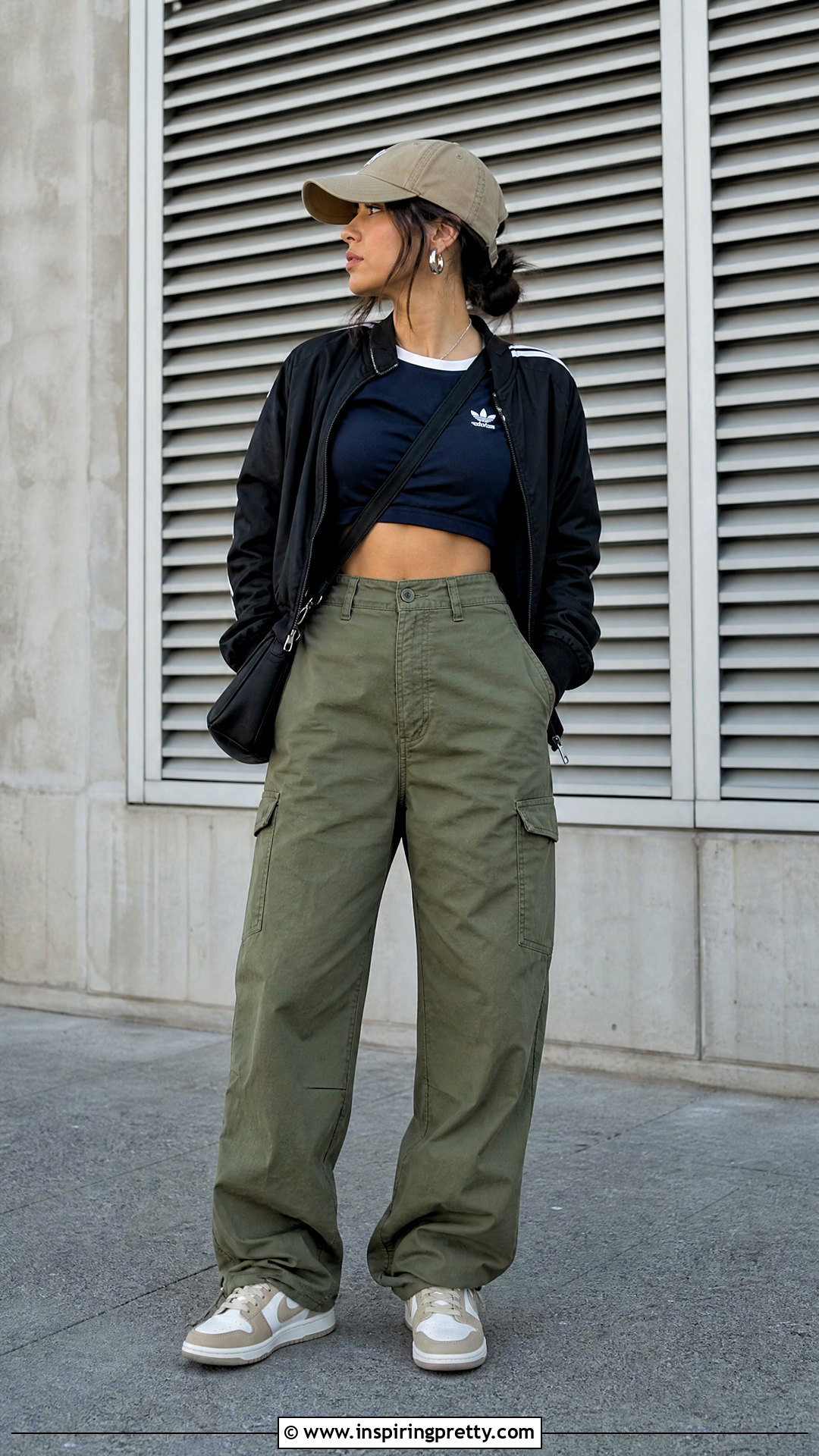 Blue Adidas Crop Top With Green Cargo Pants - 25 Blue Adidas Crop Tops
