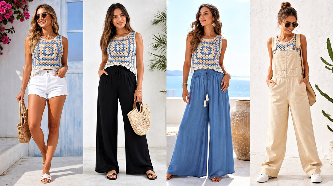 20 Blue And Beige Crochet Top Outfit Ideas: Breezy Summer Looks