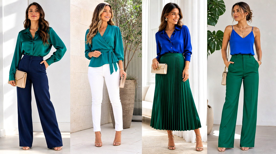 20 Blue And Green Fashion Top Outfit Ideas: Fresh Colorful Looks