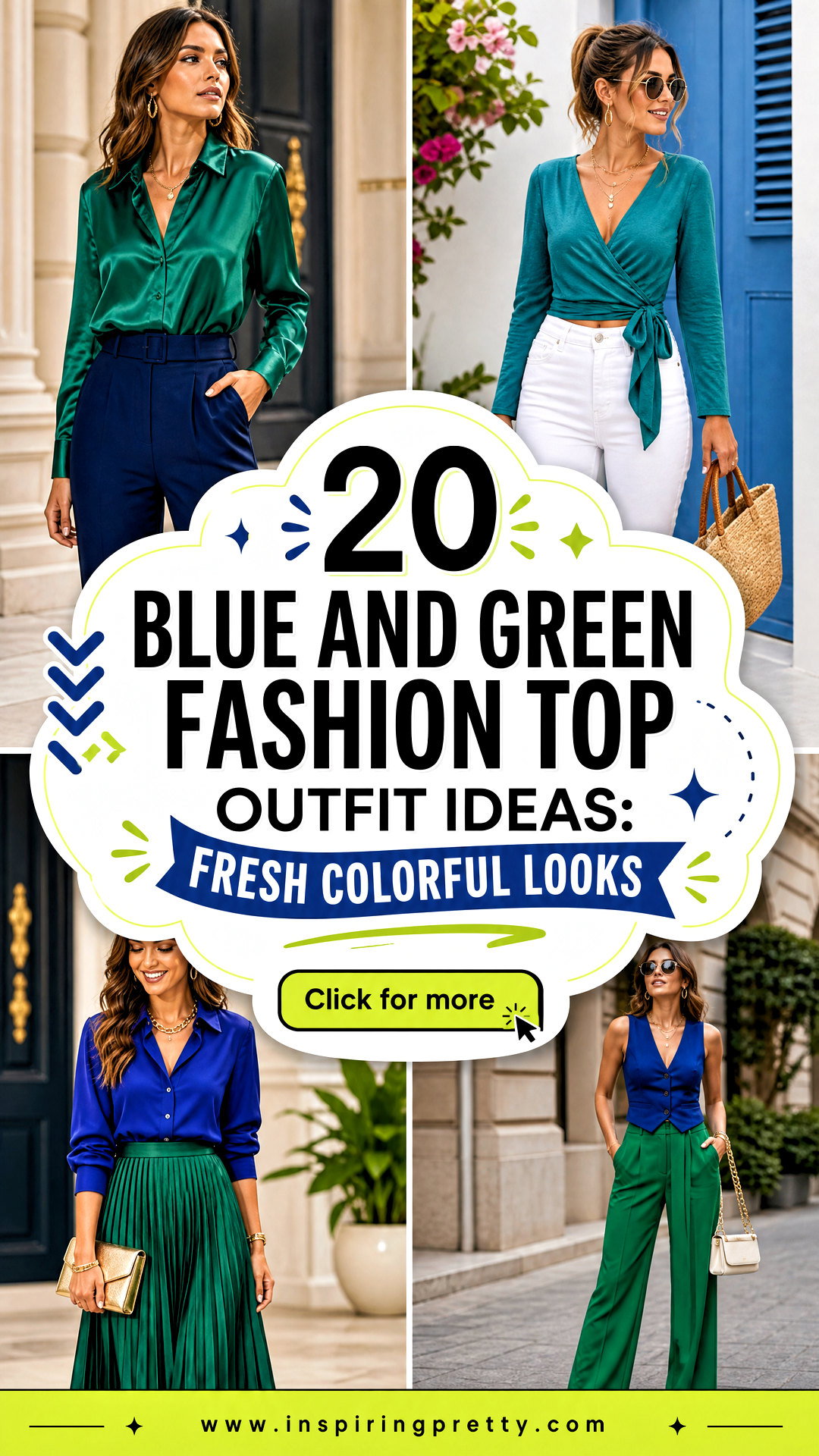 20 Blue And Green Fashion Top Outfit Ideas Fresh Colorful Looks - 20 Blue And Green Fashion Top Outfit Ideas: Fresh Colorful Looks