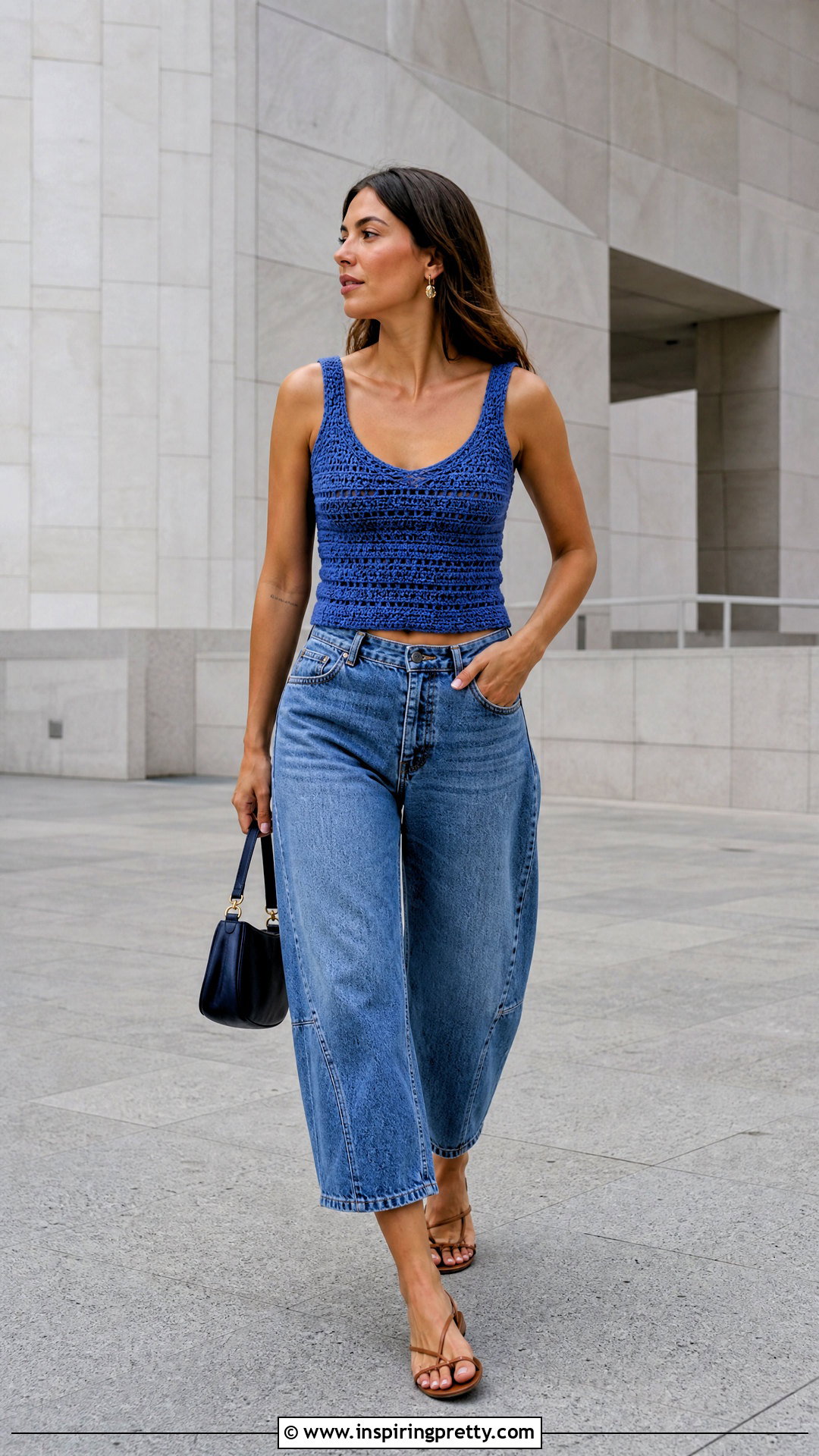 Blue Crochet Tank Top With Barrel Jeans - 20 crochet tank tops on hangers