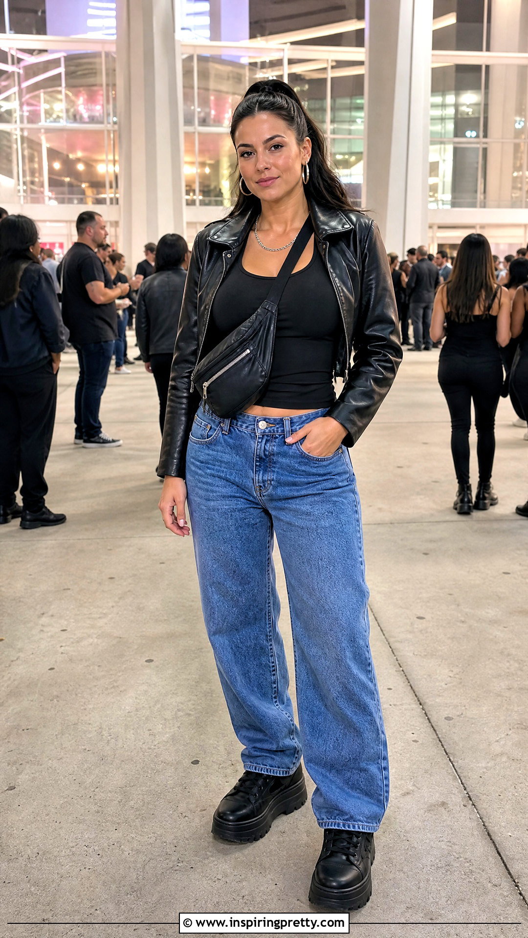Blue Jeans And Black Top Concert Outfit - 50 blue jeans and black top outfit ideas