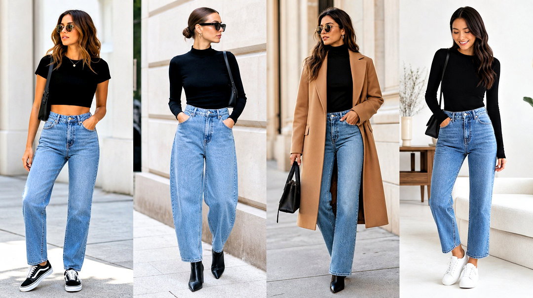 50 Blue Jeans Black Top Outfit Ideas for Easy Chic Style
