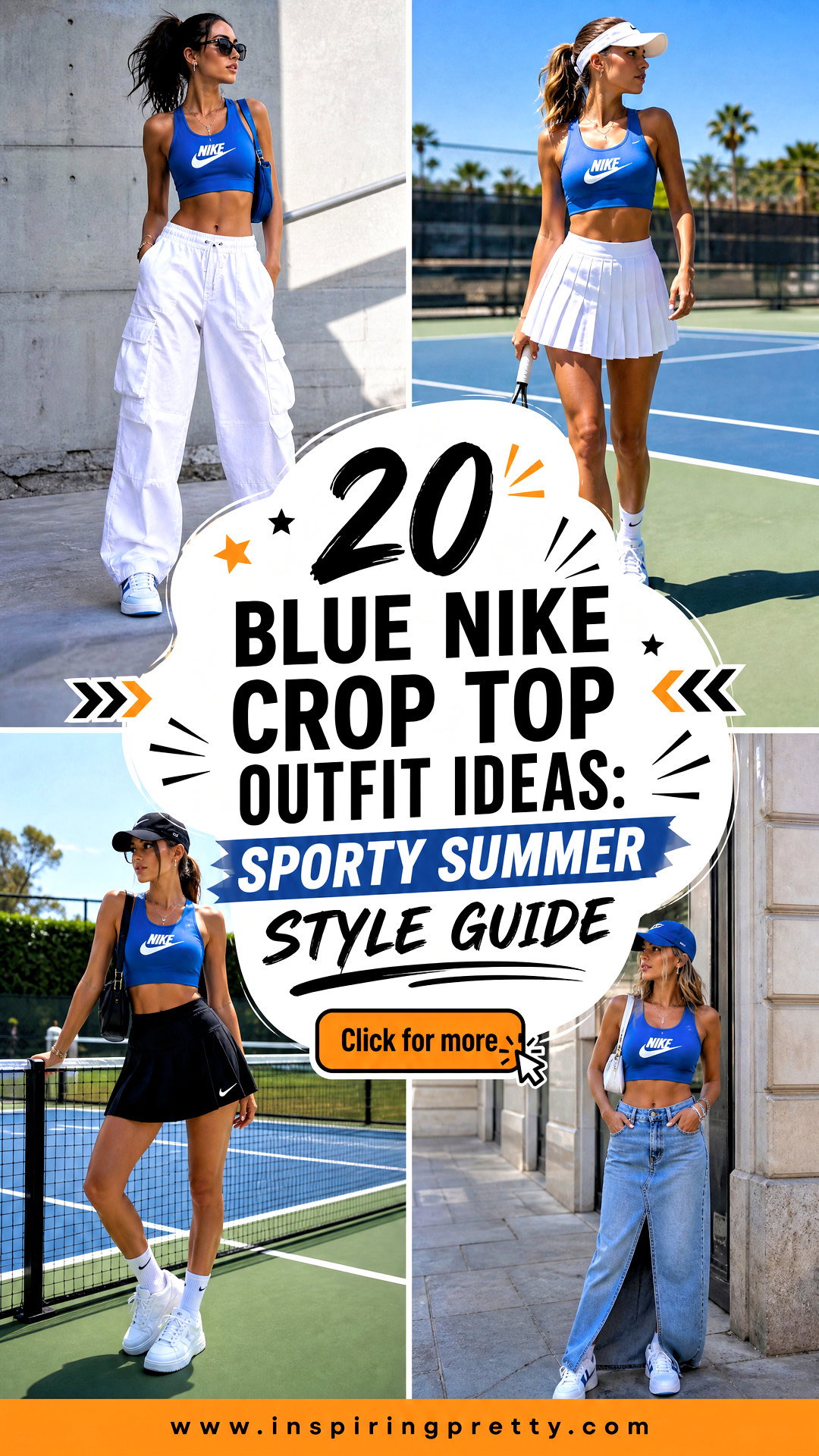 20 Blue Nike Crop Top Outfit Ideas Sporty Summer Style Guide - 20 Blue Nike Crop Top Outfit Ideas: Sporty Summer Style Guide