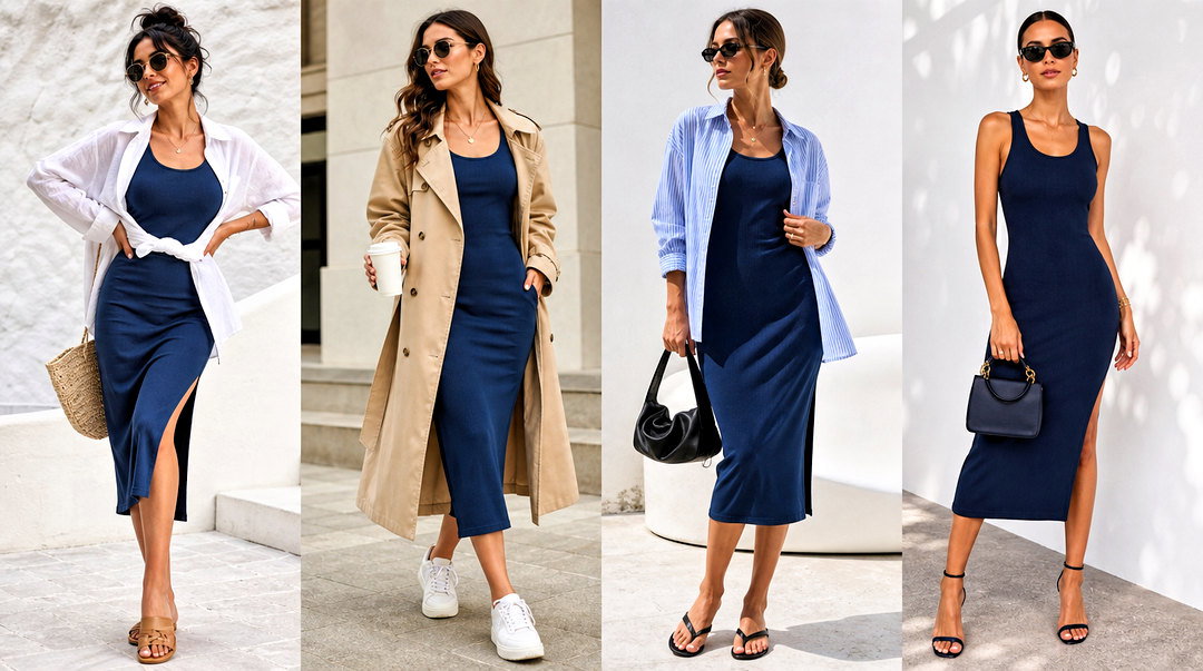 25 Blue Tank Top Dress Outfit Ideas for Easy Summer Styling