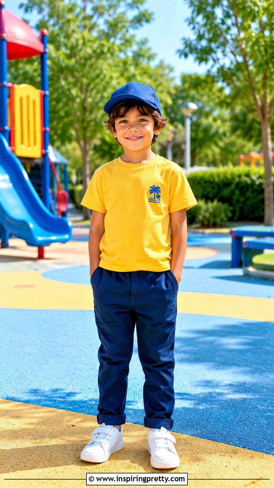 Blue Trousers And Yellow T Shirt Outfit - 50 trouser and top for kids