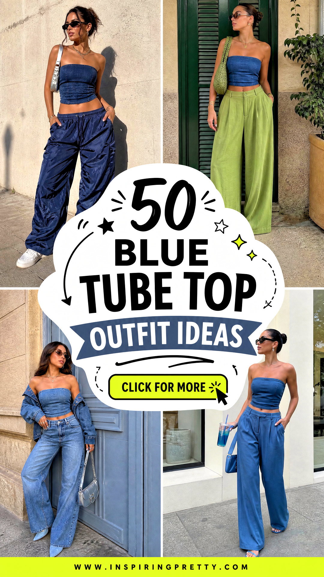 50 Blue Tube Top Outfit Ideas for Fun Flattering Summer Style - 50 Blue Tube Top Outfit Ideas for Fun, Flattering Summer Style