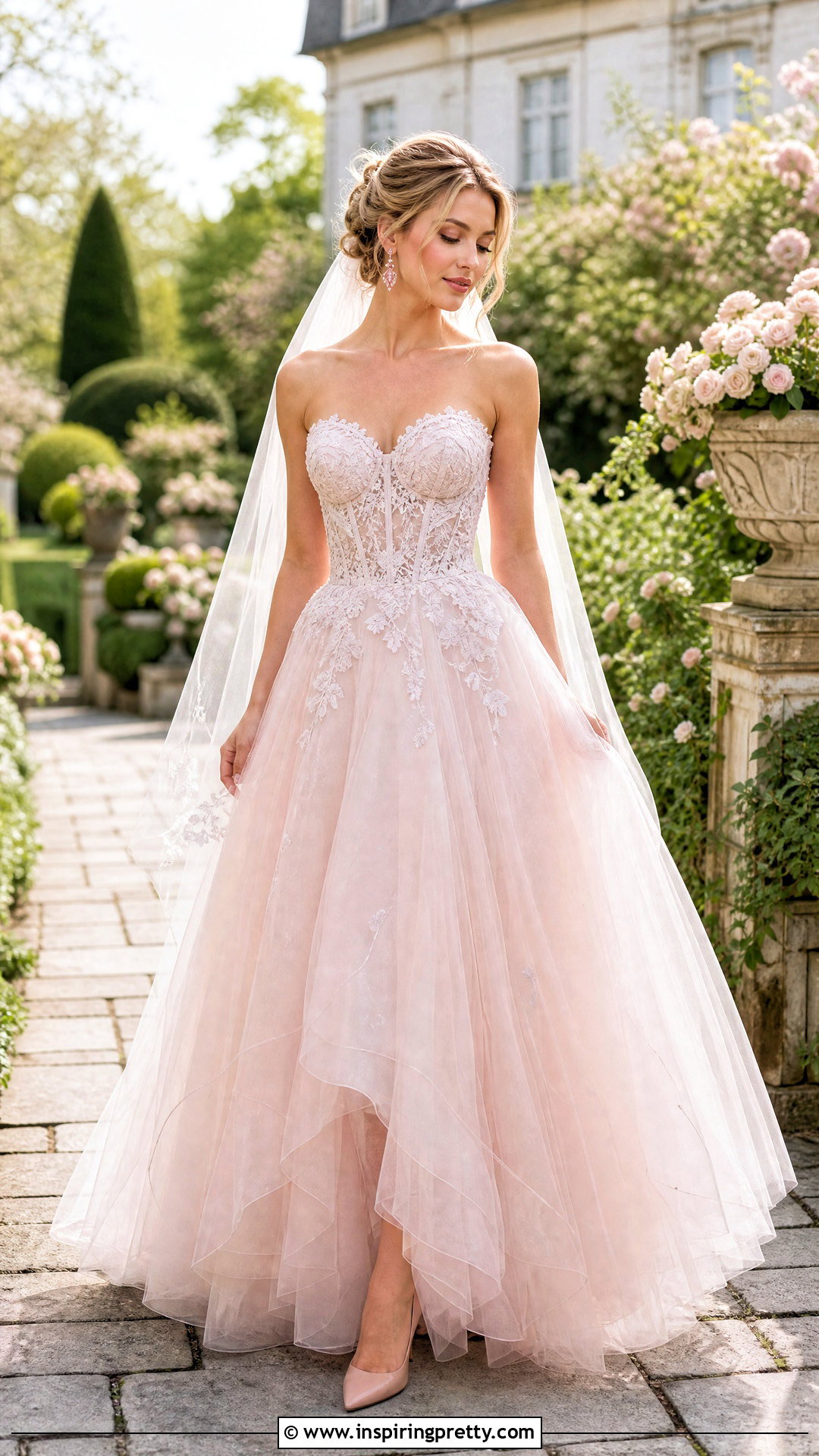 Blush Corset Top Wedding Dress - 50 corset top wedding dress outfit ideas