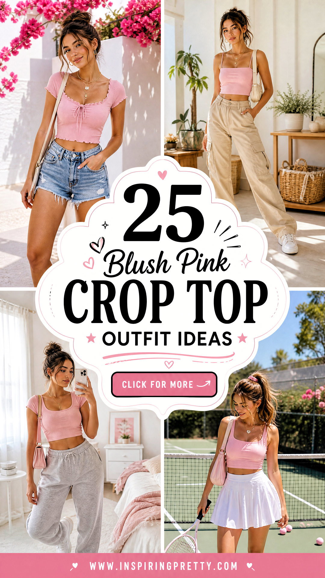 25 Blush Pink Crop Top Outfit Ideas for Soft Romantic Looks - 25 Blush Pink Crop Top Outfit Ideas for Soft Romantic Looks