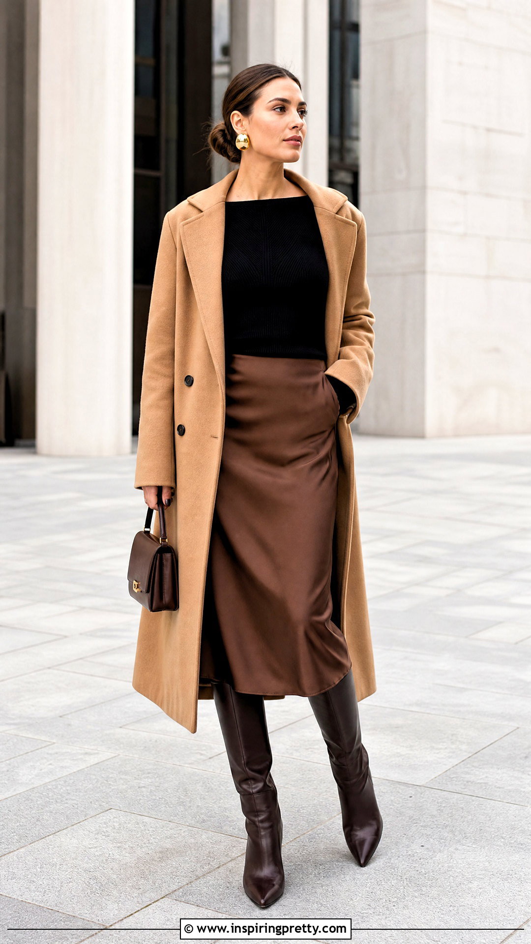 Boat Neck Knit Top With Midi Skirt - 20 Stylish Tops For Fall Outfits