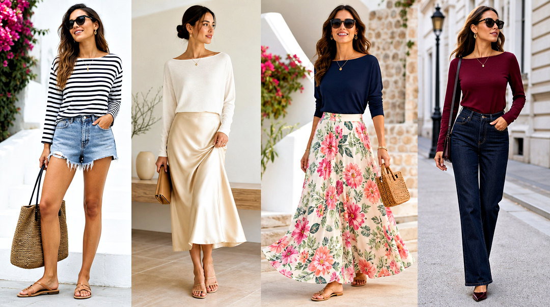 50 Boat Neck Top Outfits for Timeless, Polished Everyday Style