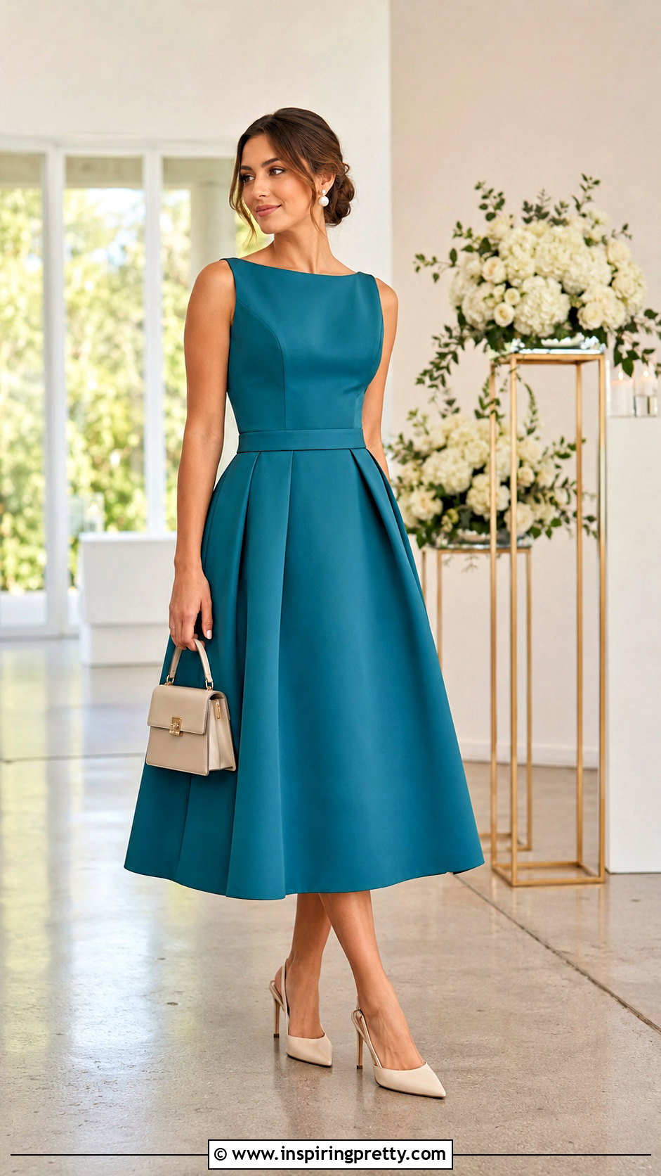 Boat Neck Top With Midi Bridesmaid Skirt - 20 bridesmaids skirts and tops outfit ideas