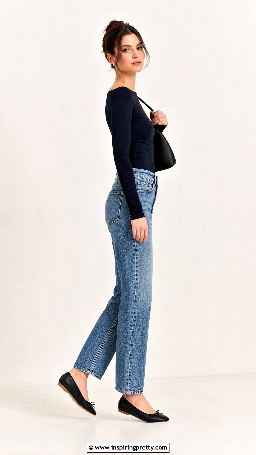 Boatneck Top And Vintage Jeans Profile Pose - 50 Poses In Jeans Top Aesthetic Ideas