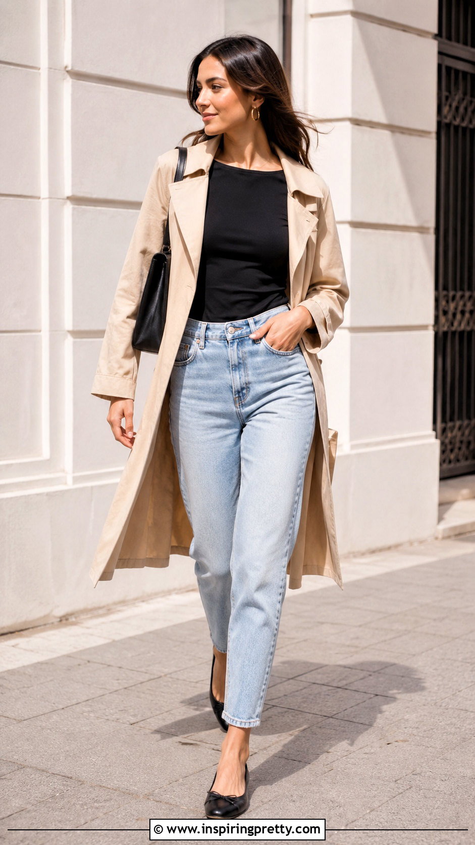 Boatneck Top With Mom Jeans - 50 boatneck top outfit ideas