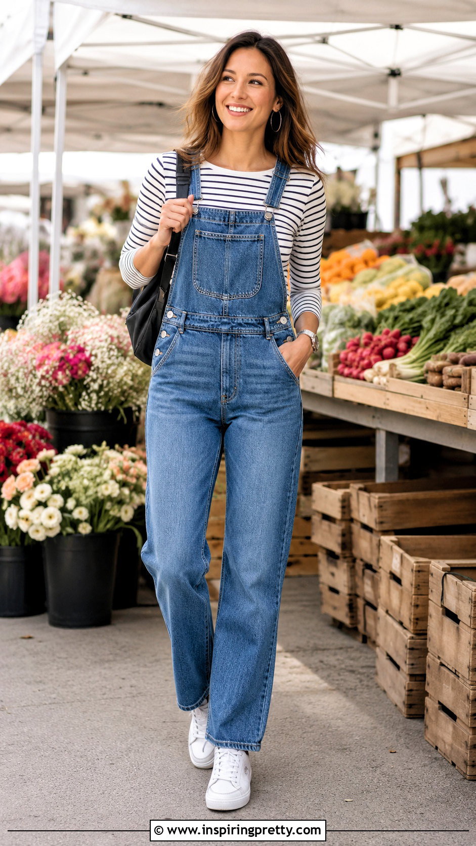 Boatneck Top With Overalls - 50 boatneck top outfit ideas