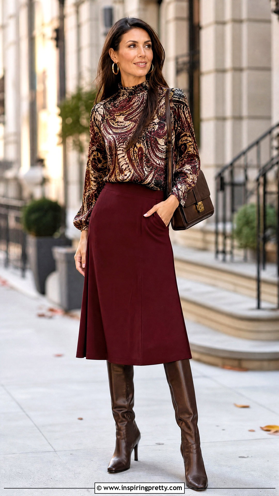 Bob Mackie Mock Neck Blouse With Midi Skirt - 20 bob mackie tops for women