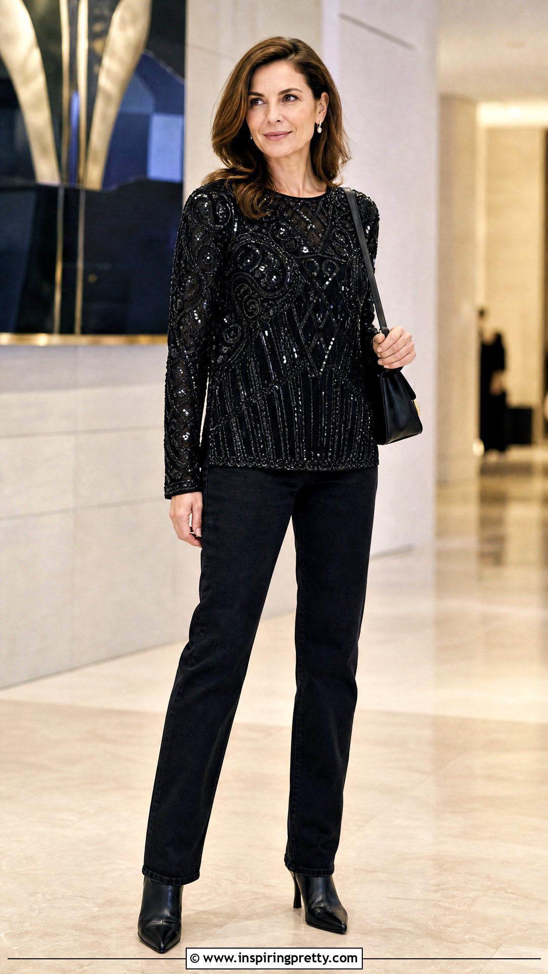 Bob Mackie Sequin Top With Black Jeans - 20 bob mackie tops for women