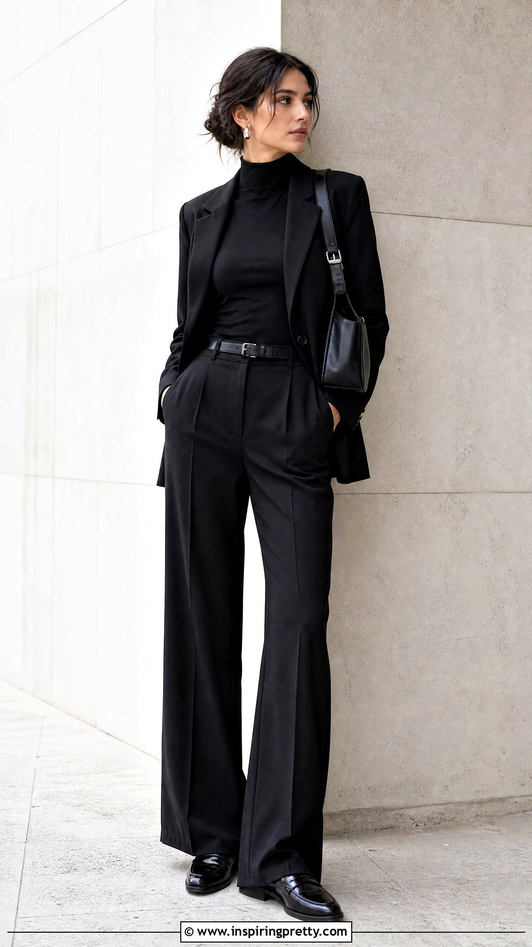 Bodycon Top With Monochrome Black Outfit - 50 bodycon tops outfit ideas
