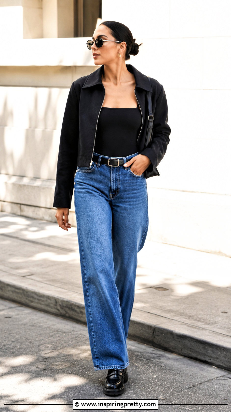 Bodysuit And High Waisted Jeans Outfit - 50 must have tops outfit ideas