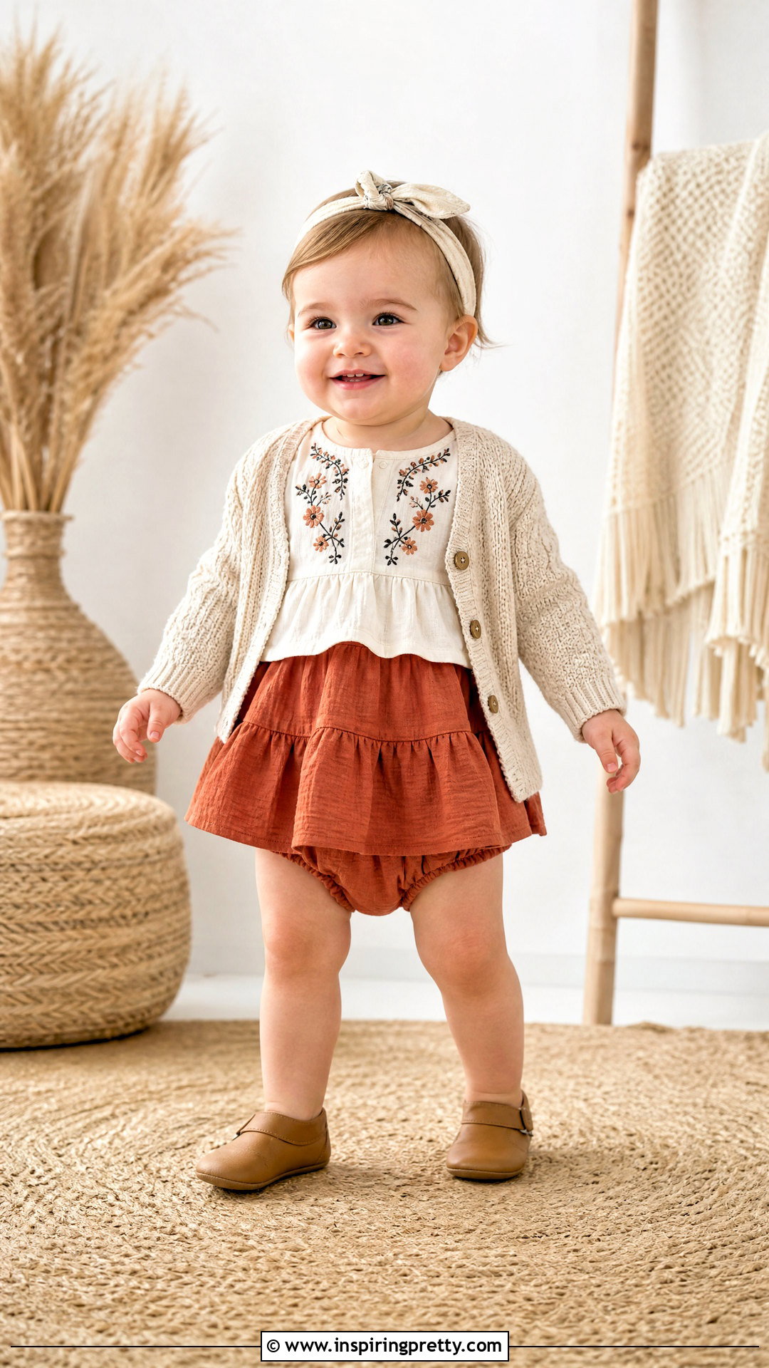 Boho Baby Skirt Top Set - 50 baby skirt top designs