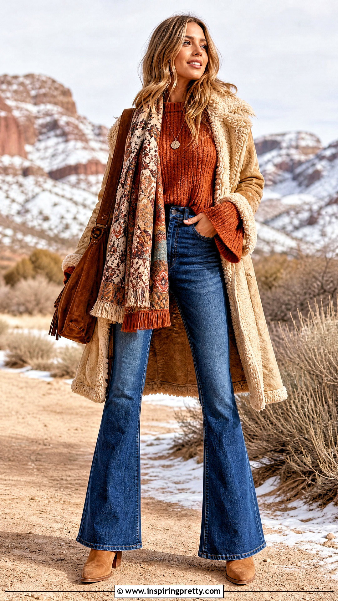Boho Bell Sleeve Top Outfit - 50 winter tops aesthetics