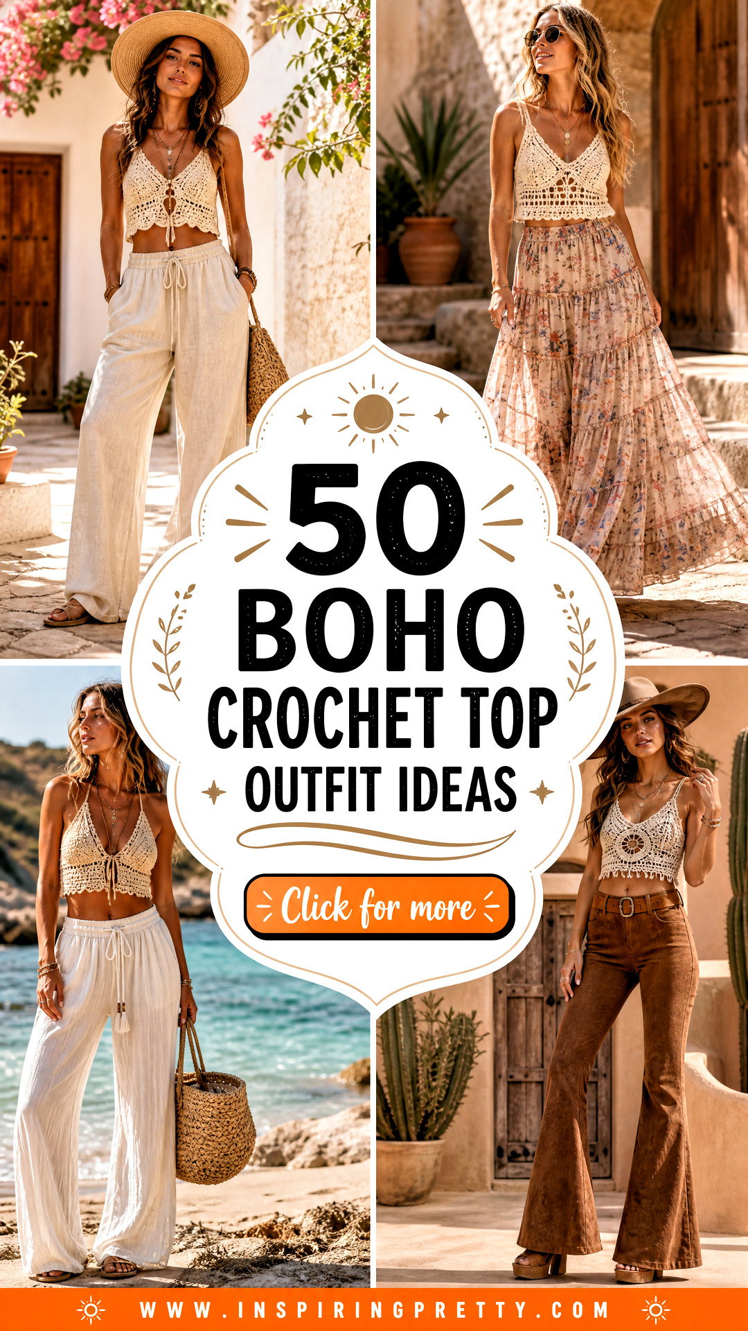 50 Boho Crochet Top Outfit Ideas for Effortless Summer Style - 50 Boho Crochet Top Outfit Ideas for Effortless Summer Style