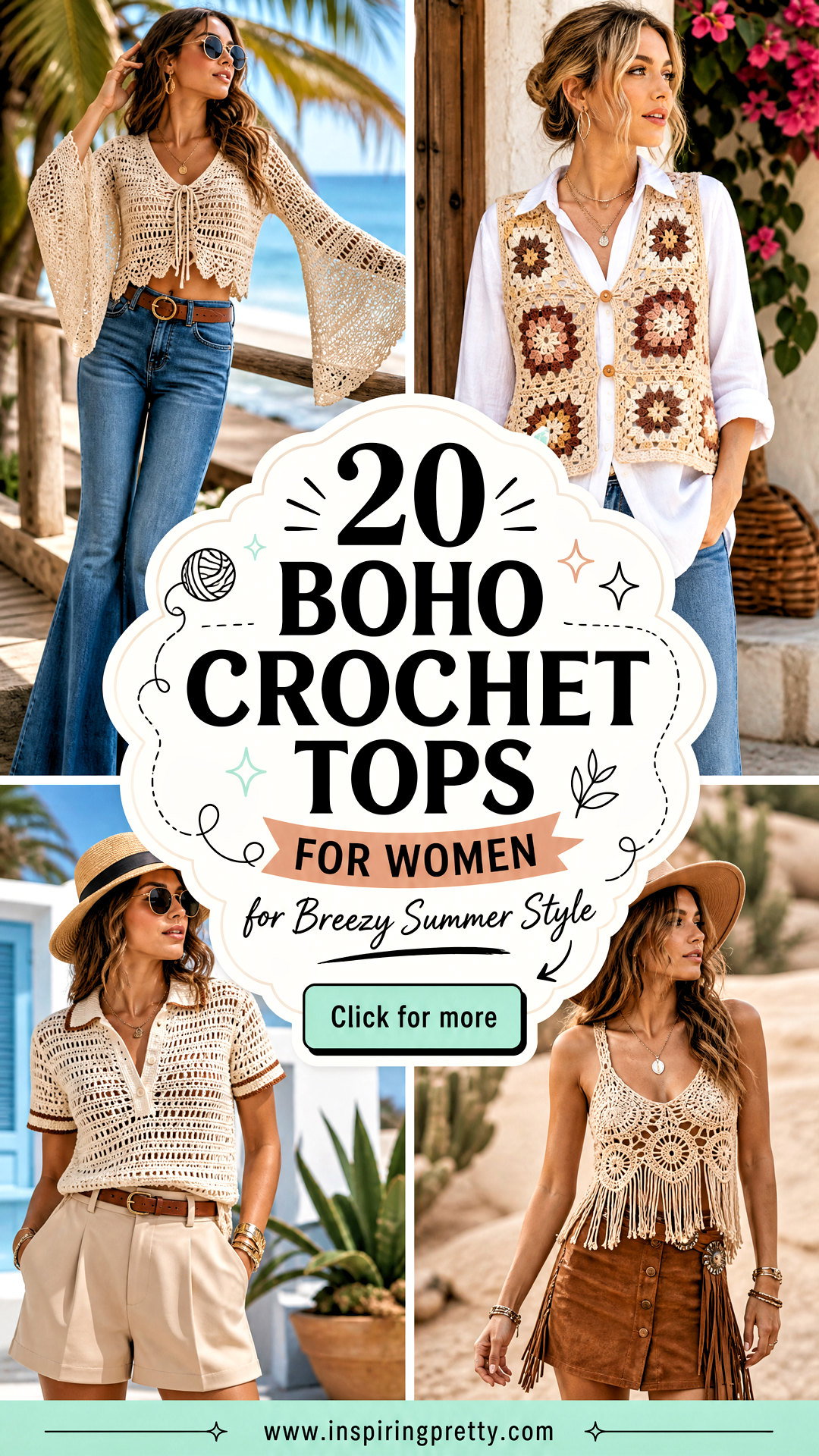 20 Boho Crochet Tops for Women for Breezy Summer Style - 20 Boho Crochet Tops for Women for Breezy Summer Style
