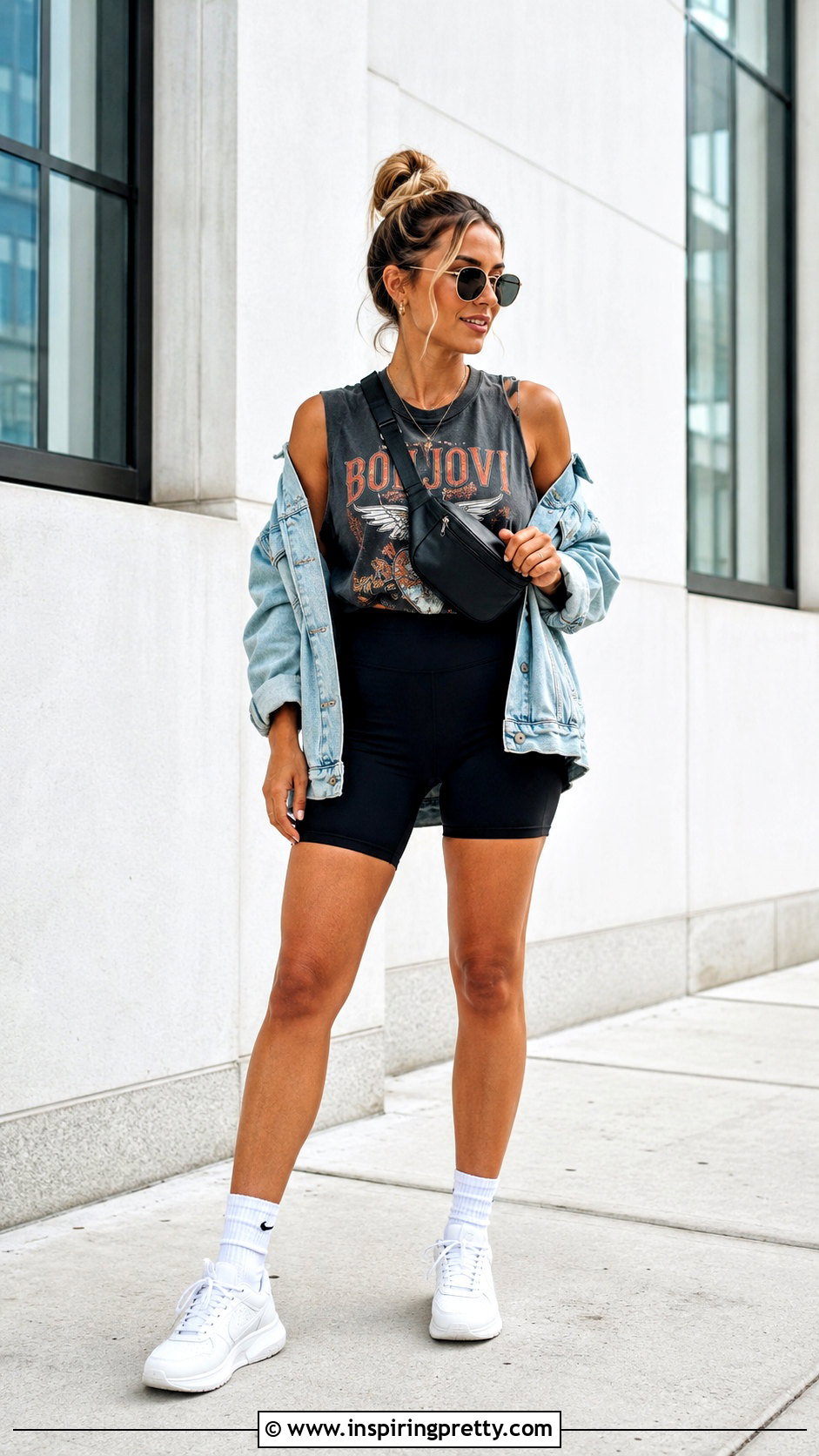 Bon Jovi Tank Top With Biker Shorts - 20 Bon Jovi Tank Top outfit ideas