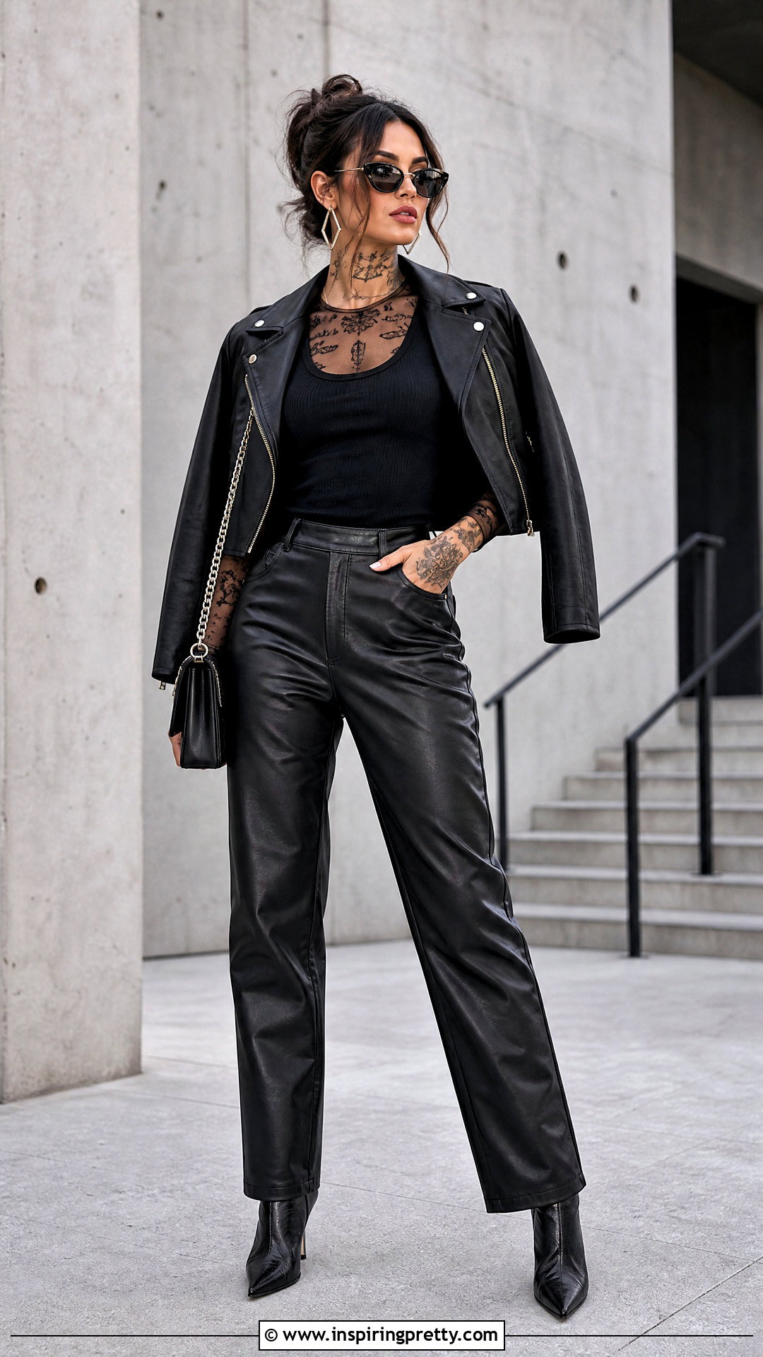 Born This Way Tattoo Top With Leather Pants - 20 Born This Way Tattoo Tops