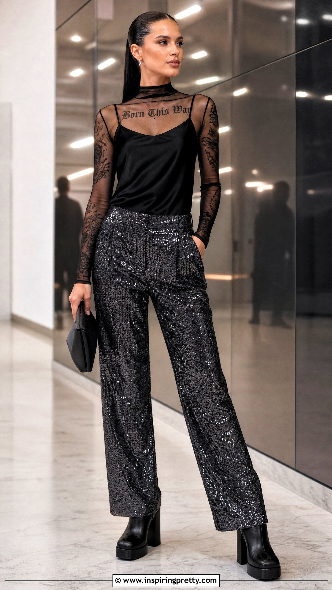 Born This Way Tattoo Top With Sequin Pants - 20 Born This Way Tattoo Tops