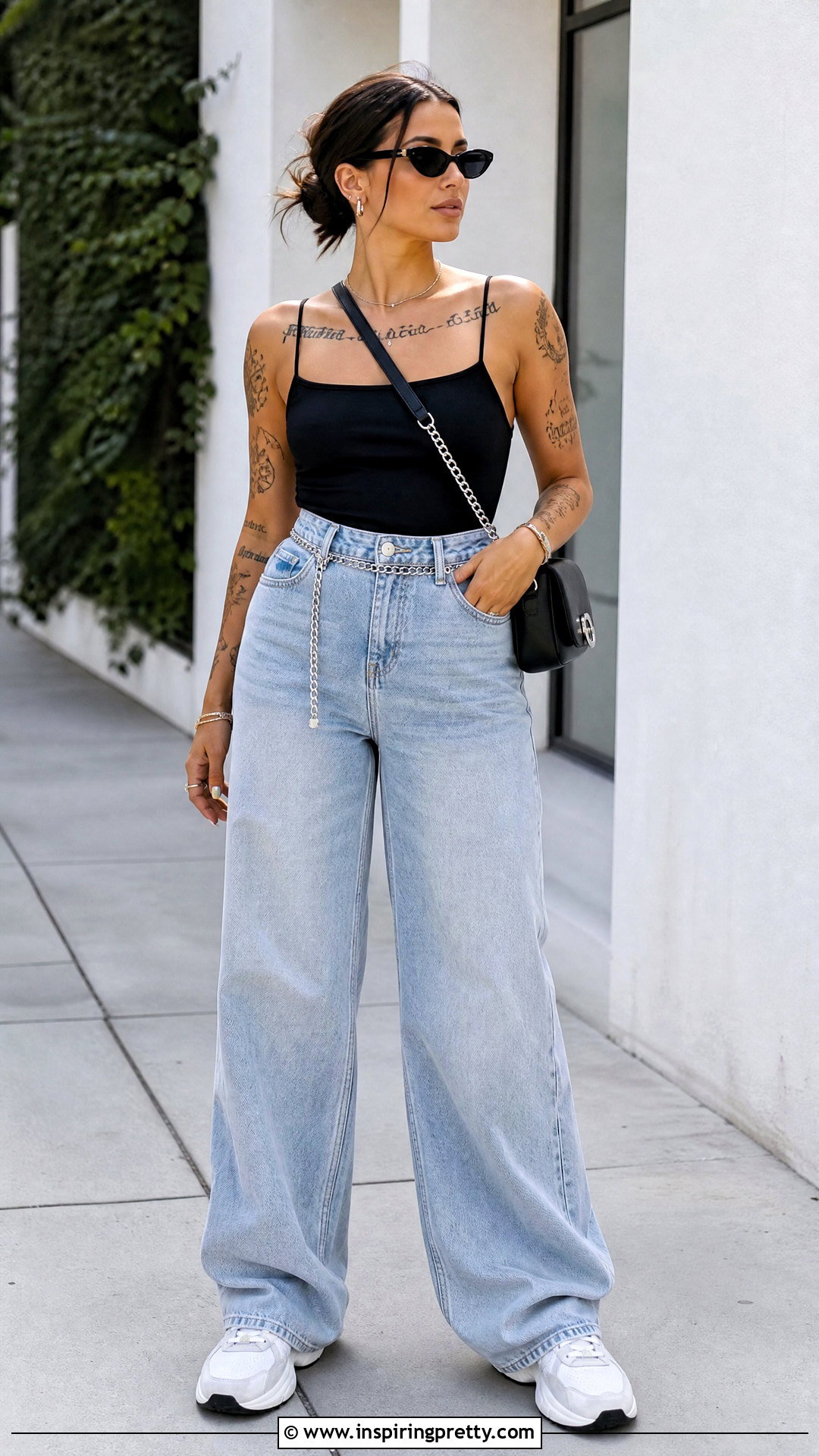 Born This Way Tattoo Top With Wide Leg Jeans - 20 Born This Way Tattoo Tops