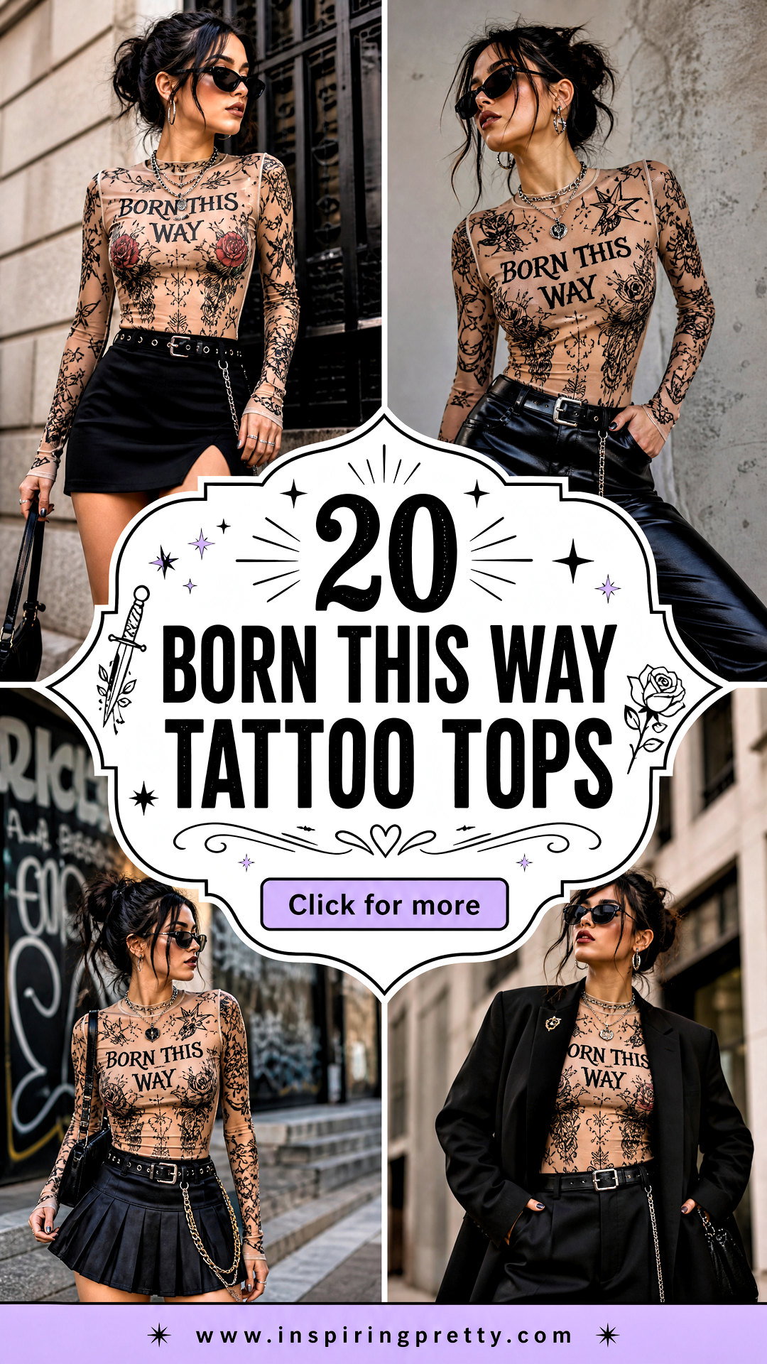 20 Born This Way Tattoo Tops for Bold Statement Style Looks - 20 Born This Way Tattoo Tops for Bold Statement Style Looks