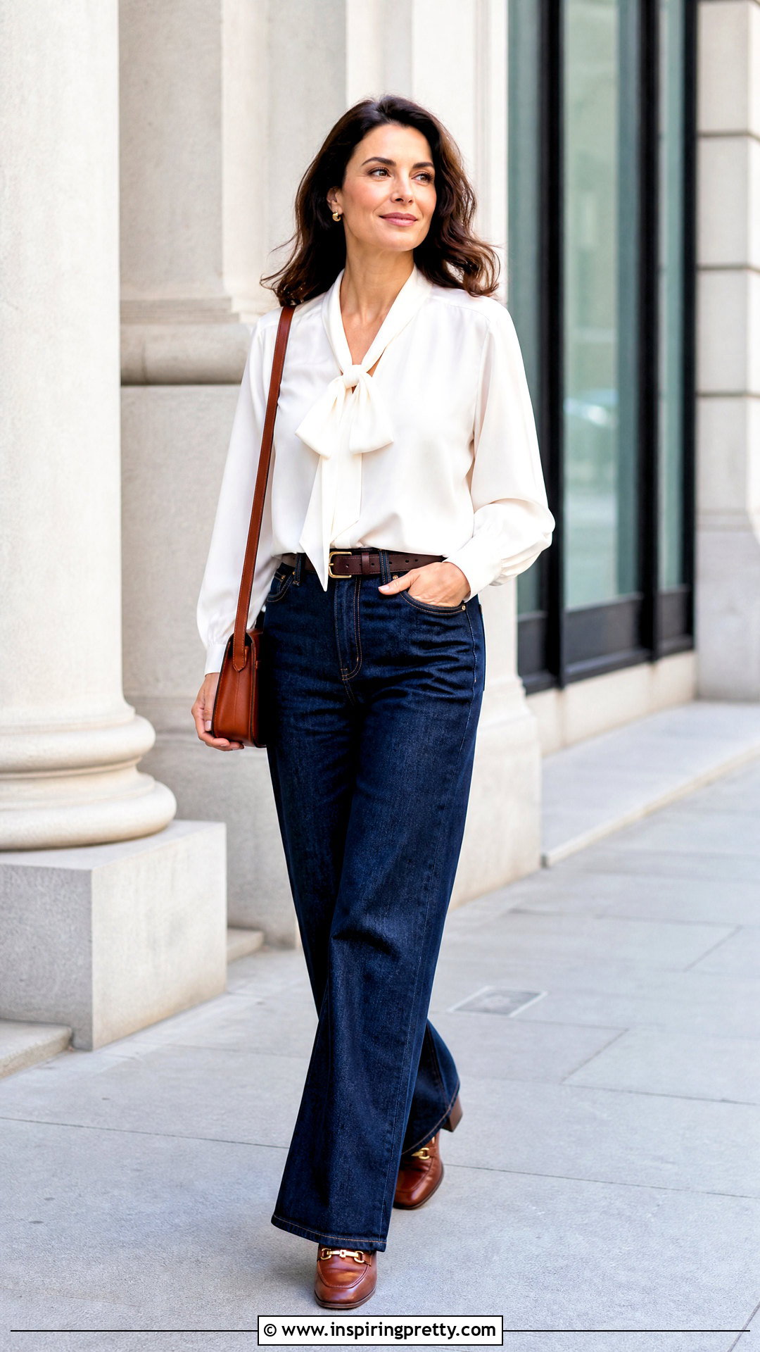 Bow Blouse With Wide Leg Jeans - 50 latest tops for women