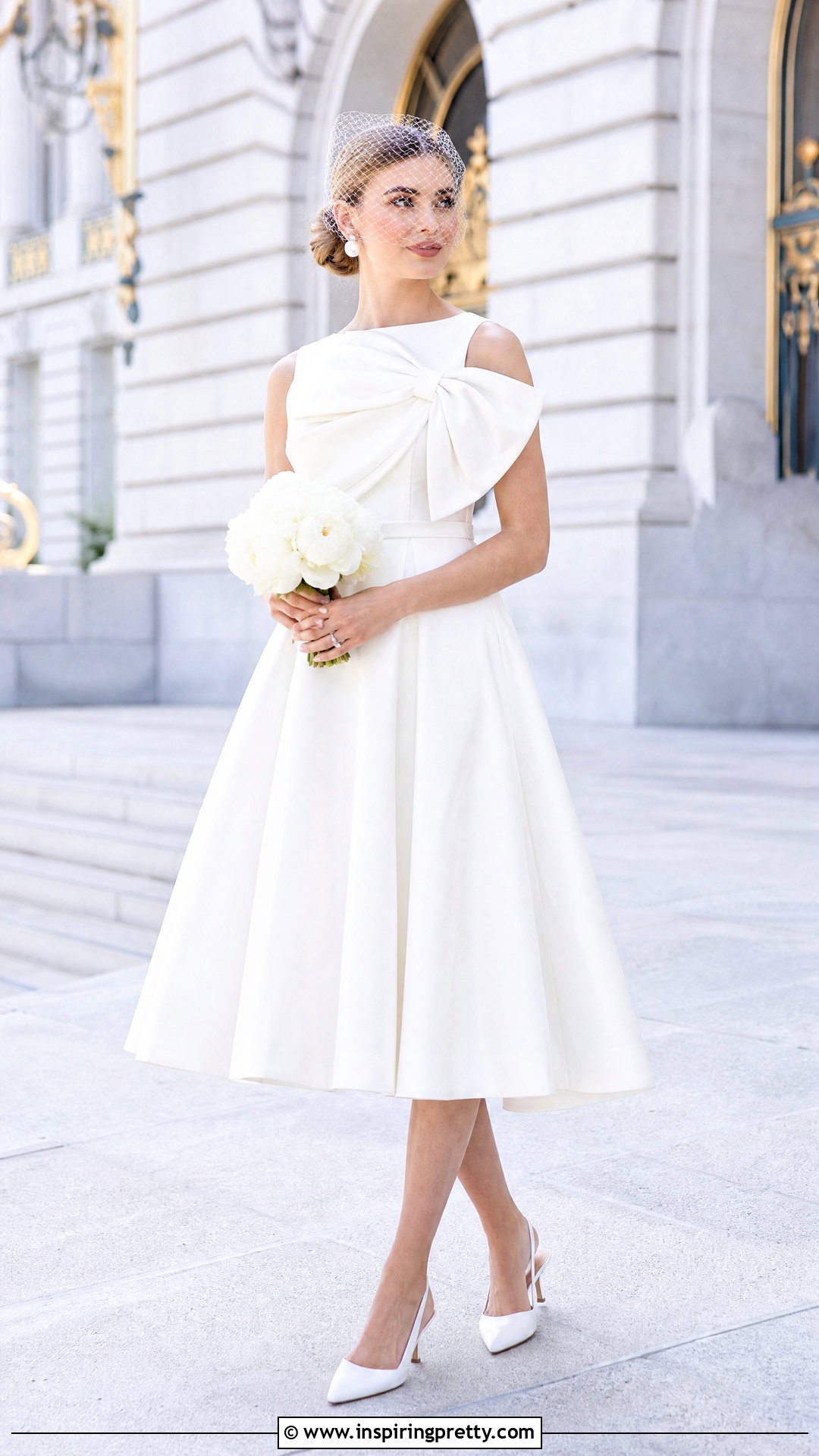 Bow Bridal Top With Tea Length Skirt - 20 bridal tops separates
