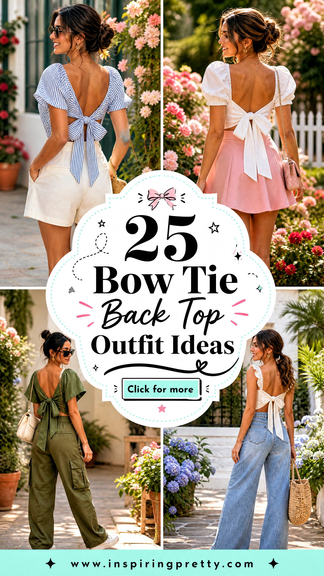 25 Bow Tie Back Top Outfit Ideas for Charming Feminine Looks - 25 Bow Tie Back Top Outfit Ideas for Charming Feminine Looks