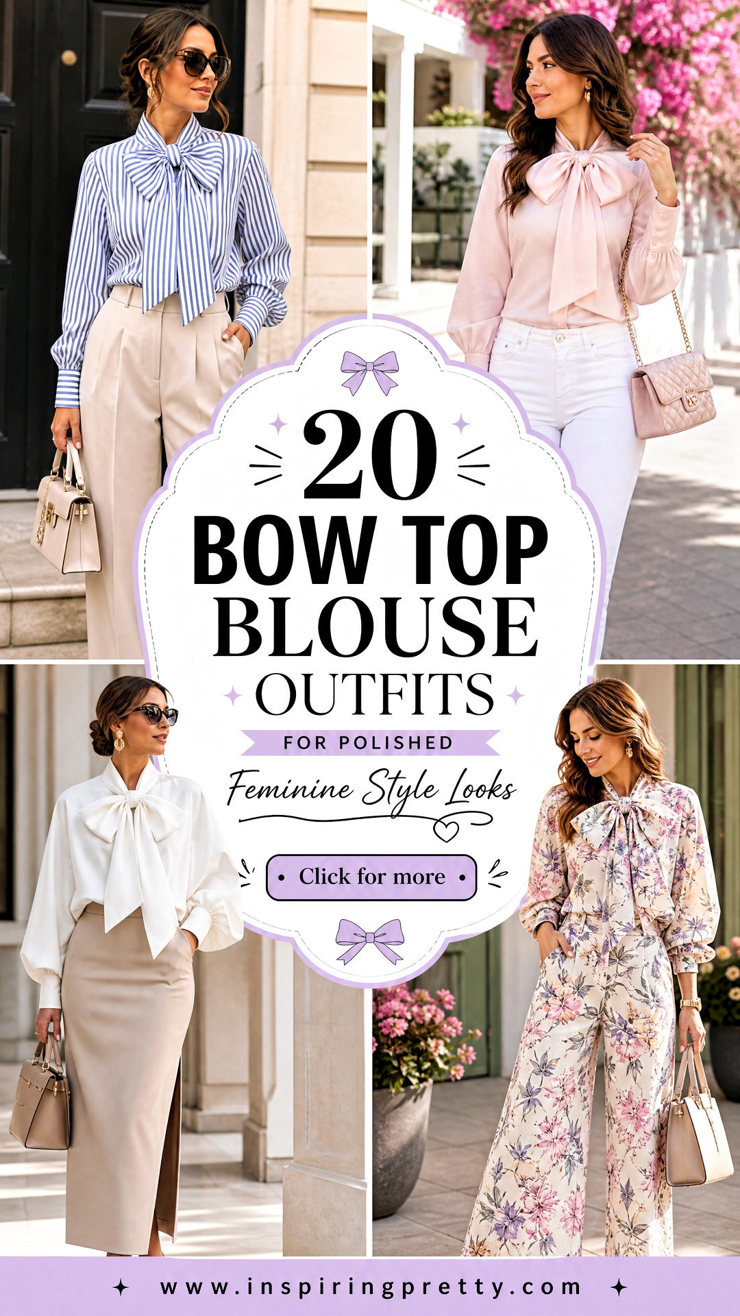 20 Bow Top Blouse Outfits for Polished Feminine Style Looks - 20 Bow Top Blouse Outfits for Polished Feminine Style Looks