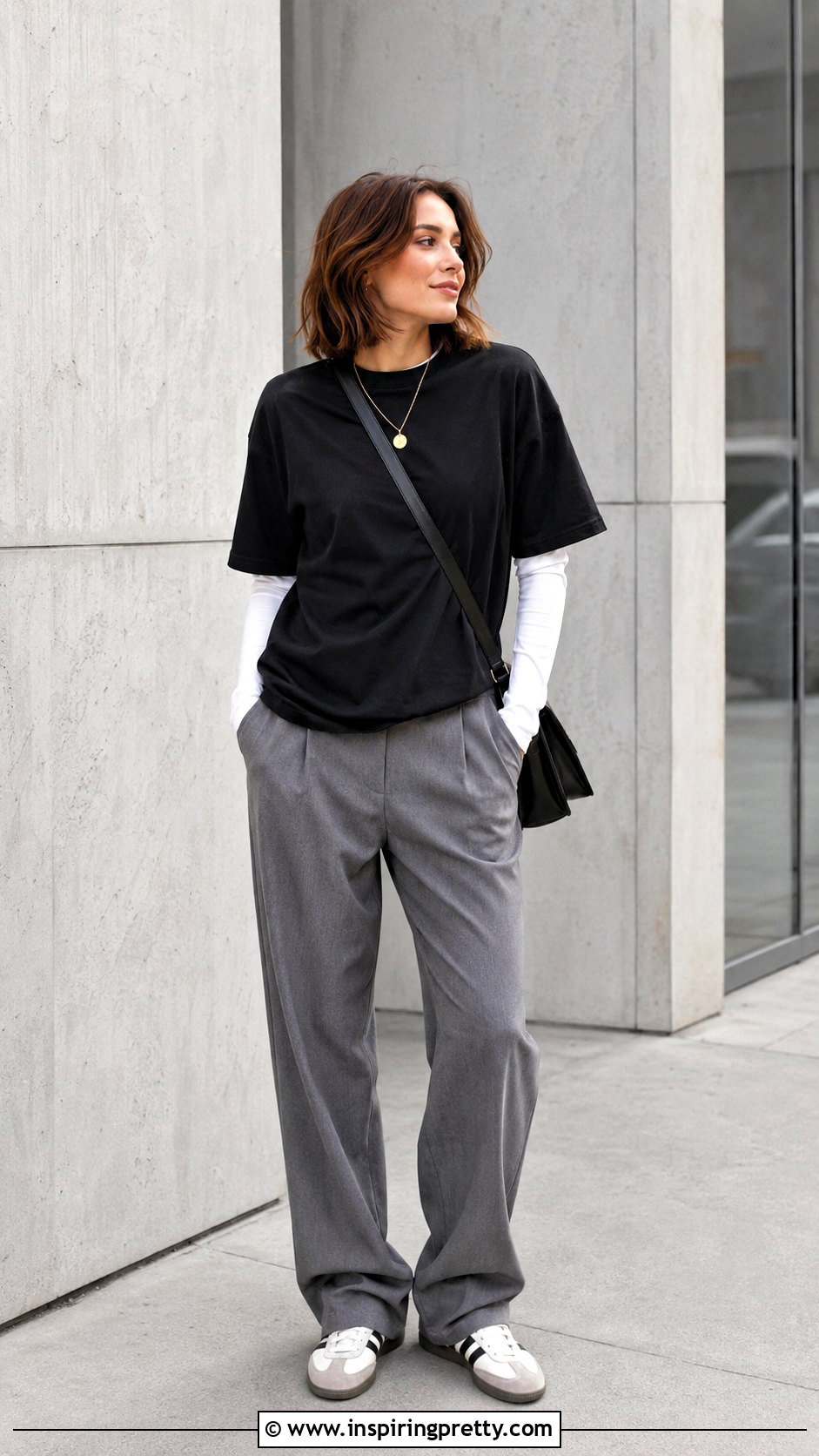 Boxy T Shirt Over a Long Sleeve Top - How To Style Boxy Tops (25 Ways)
