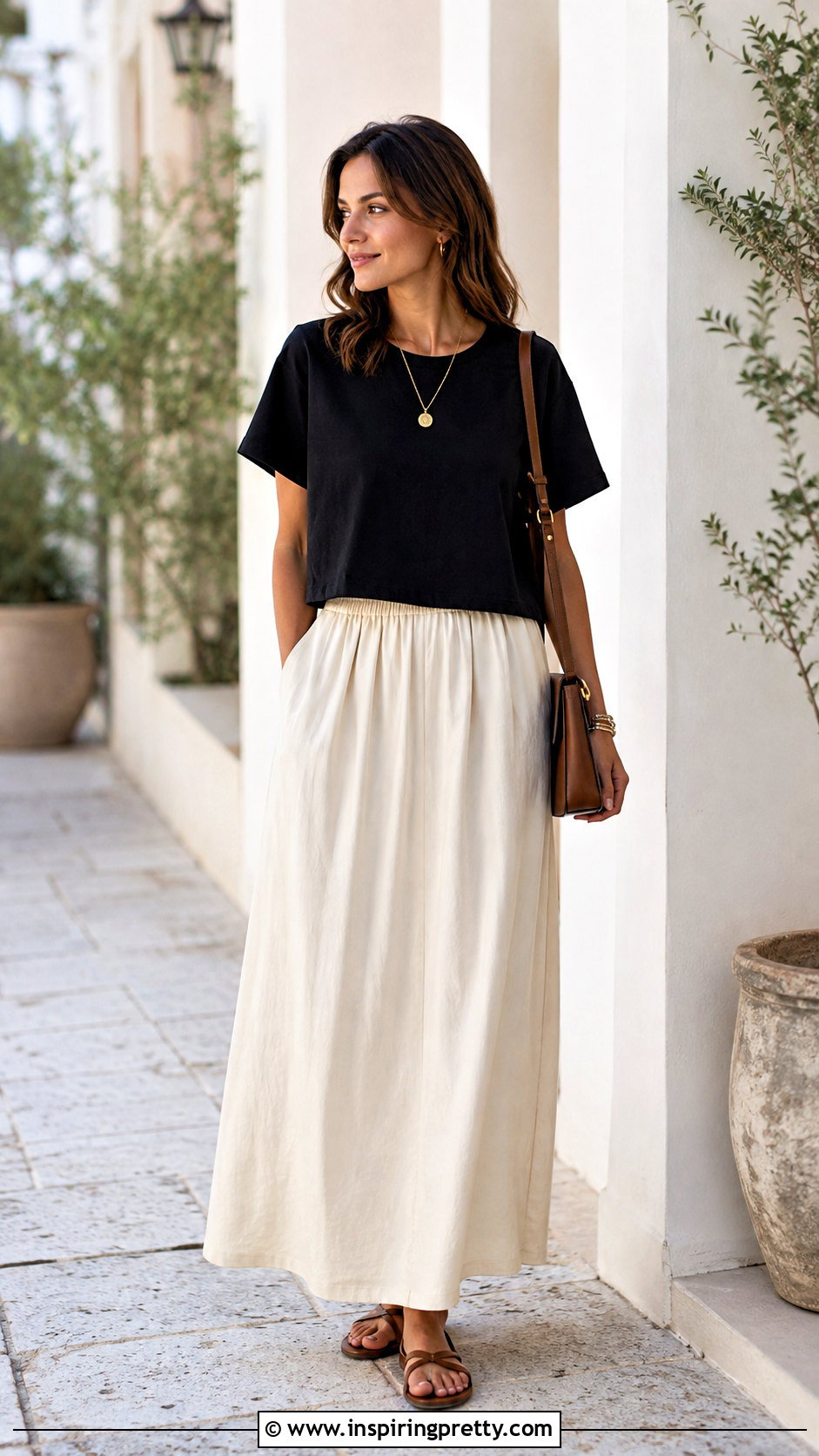 Boxy Top With a Maxi Skirt - How To Style Boxy Tops (25 Ways)