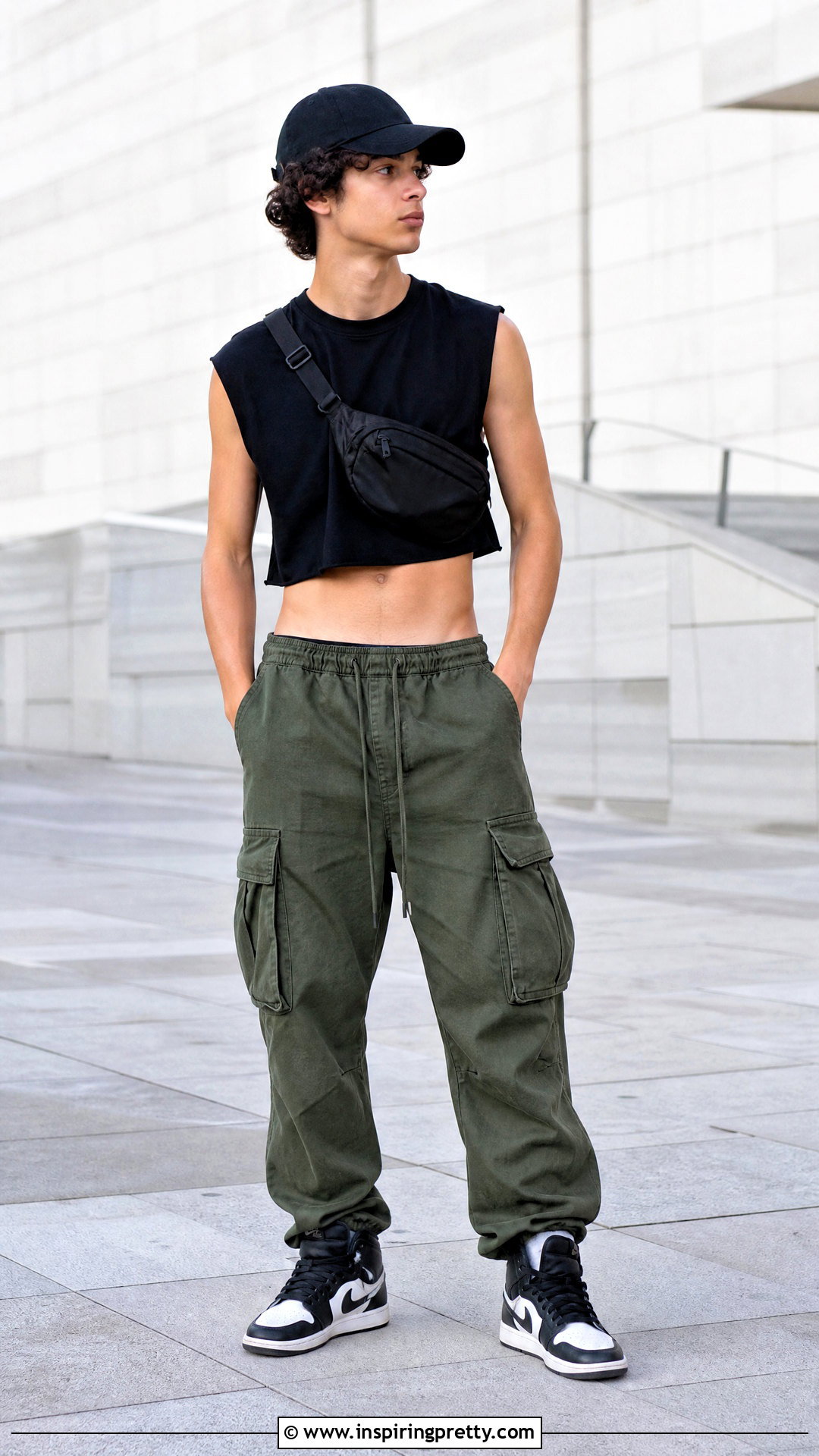 Boys Crop Top With Cargo Pants - 20 boys crop tops outfit ideas